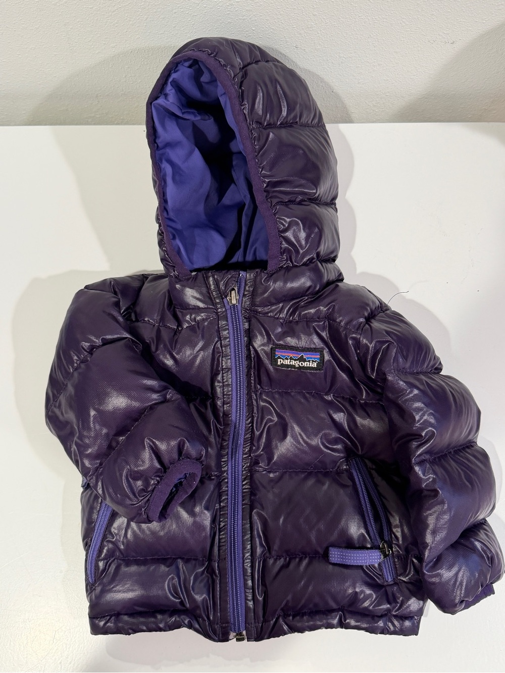 Patagonia Hi Loft Baby Down Sweater Jacket 6M Purple